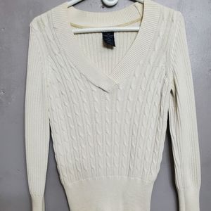 Cream colored pullover sweater